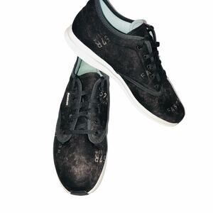 Reebok PWR  FA573R Black Lightweight Fabric Skate Shoes Size 7.5